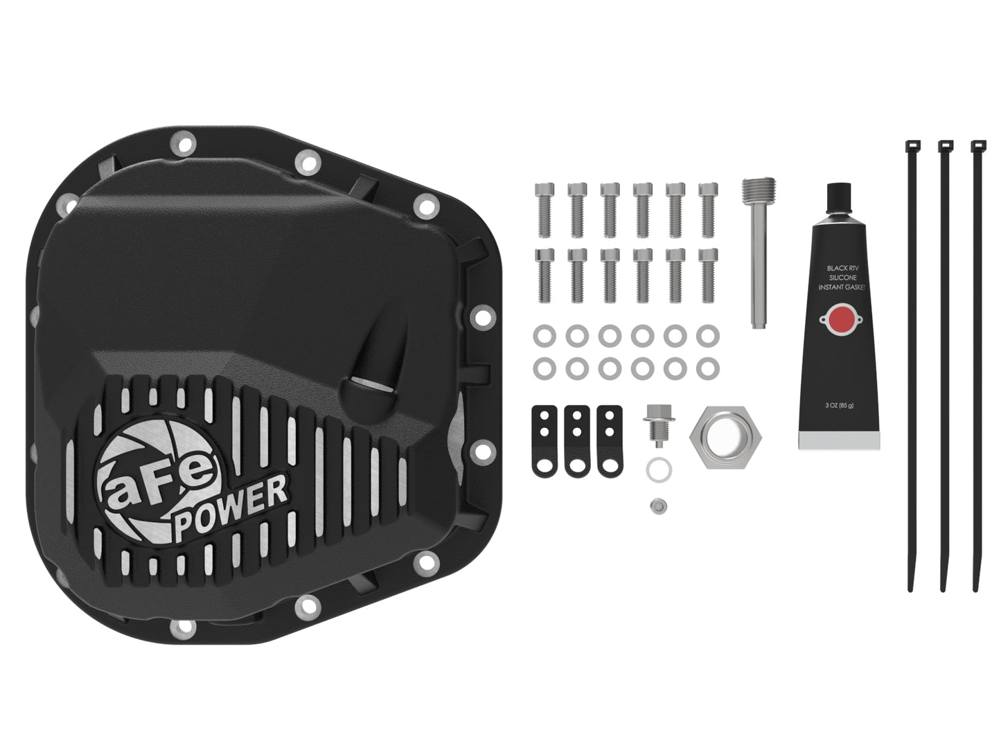 aFe Pro Series Rear Differential Cover Black w/ Machined Fins | Ford F-150 (97-23) (46-71320B)