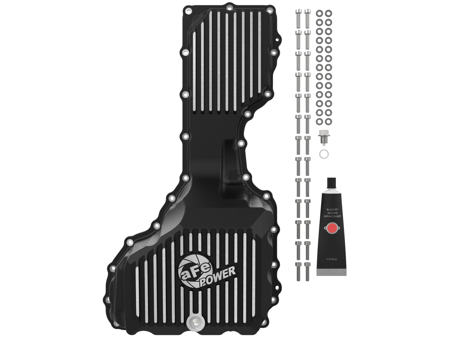 aFe 20-25 GM Diesel V8-6.6L L5P Oil Pan w/ Fins | Silverado 2500/3500 HD, Sierra 3500 HD (46-71370B)