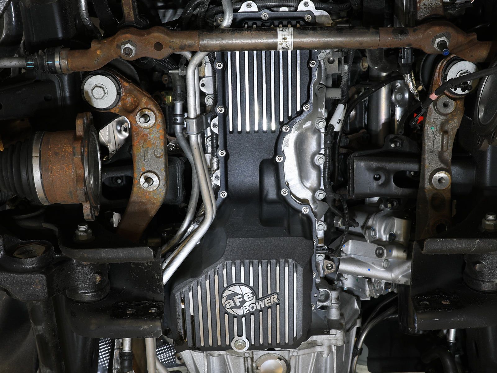 aFe 20-25 GM Diesel V8-6.6L L5P Oil Pan w/ Fins | Silverado 2500/3500 HD, Sierra 3500 HD (46-71370B)