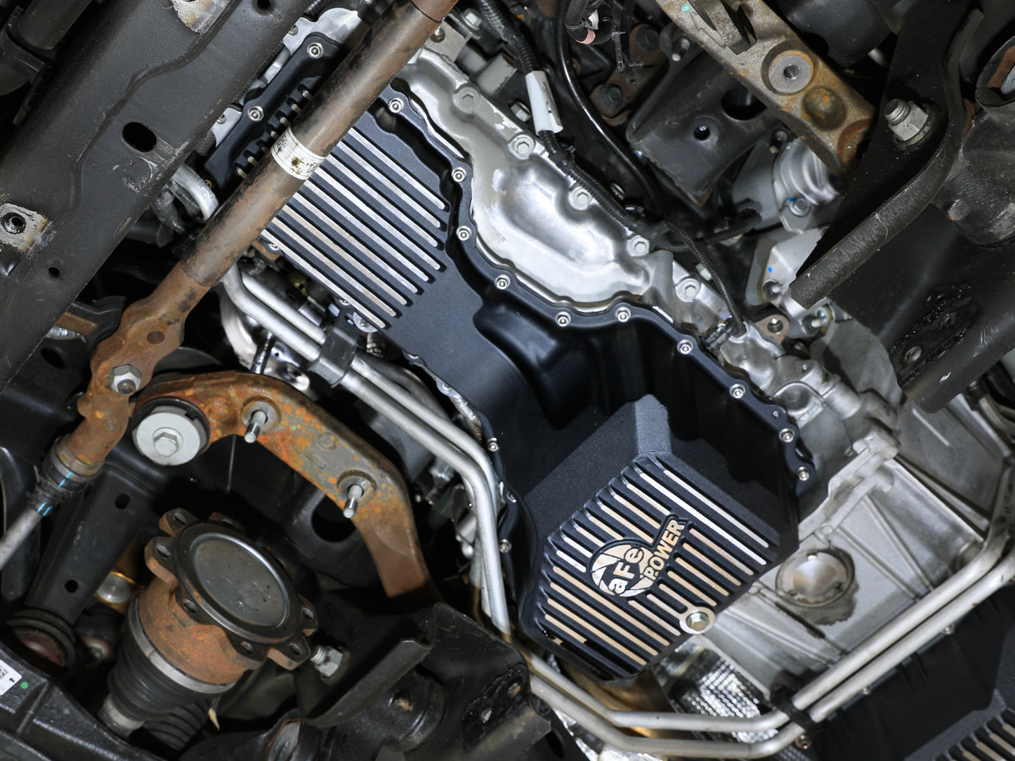 aFe 20-25 GM Diesel V8-6.6L L5P Oil Pan w/ Fins | Silverado 2500/3500 HD, Sierra 3500 HD (46-71370B)