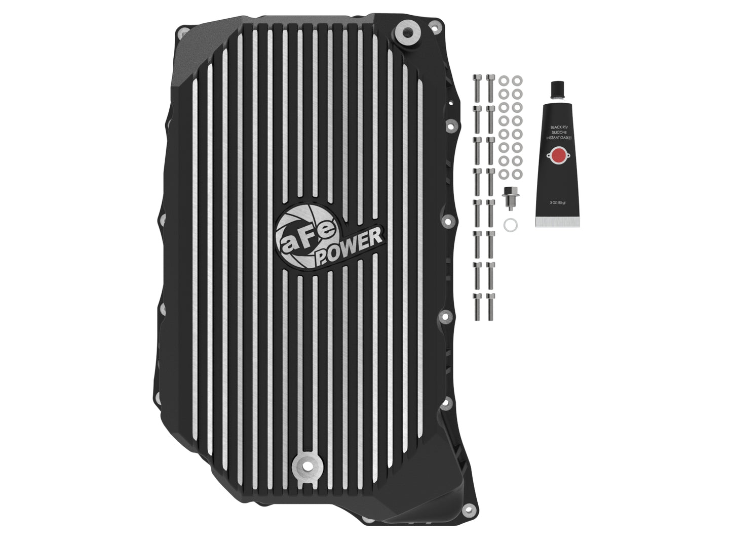 aFe GM 20-25L6.6L V8-6.6L Trans Pan w/ Fins | Silverado 2500/3500 HD, Sierra 3500 HD (46-71380B)