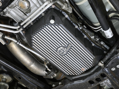 aFe GM 20-25L6.6L V8-6.6L Trans Pan w/ Fins | Silverado 2500/3500 HD, Sierra 3500 HD (46-71380B)