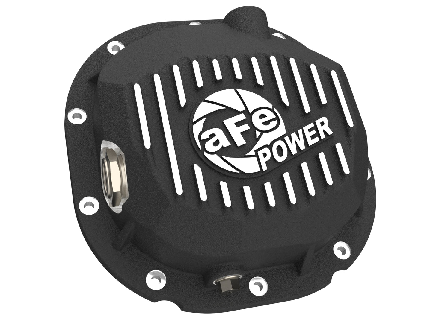 aFe 4671410B Rear Diff Cover Black Machined Fins For Ford F-150