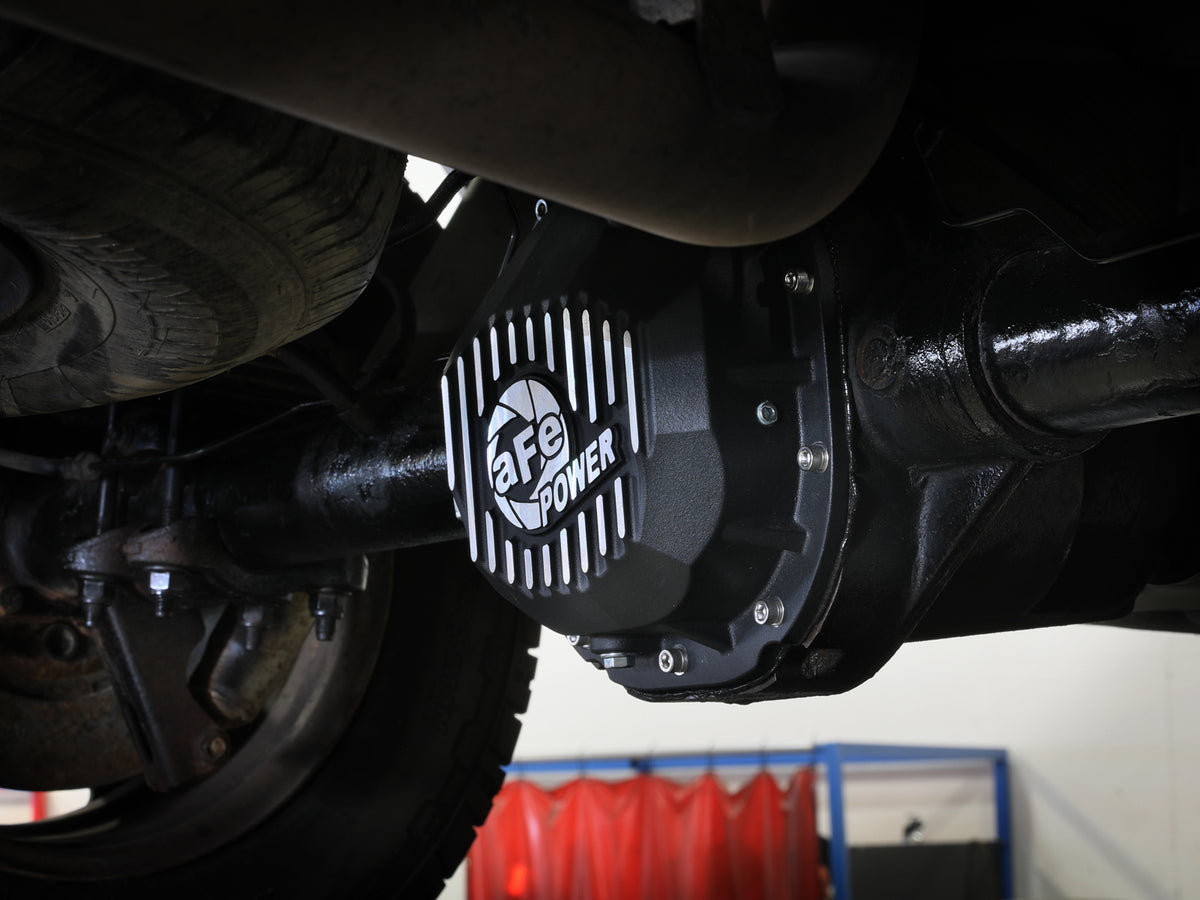 aFe 4671410B Rear Diff Cover Black Machined Fins For Ford F-150