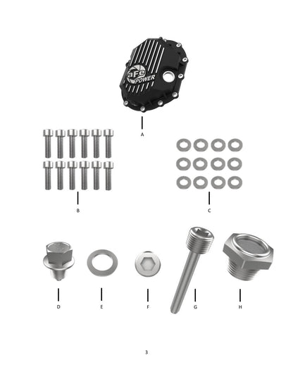 aFe Power Front/Rear Diff Cover Kit w/ Oil 11-19 GM Diesel Trucks V8 (AAM 9.25-12 & AAM 11.5-14)