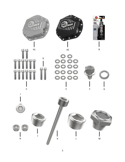 aFe Power Front/Rear Diff Cover Kit w/ Oil 11-19 GM Diesel Trucks V8 (AAM 9.25-12 & AAM 11.5-14)
