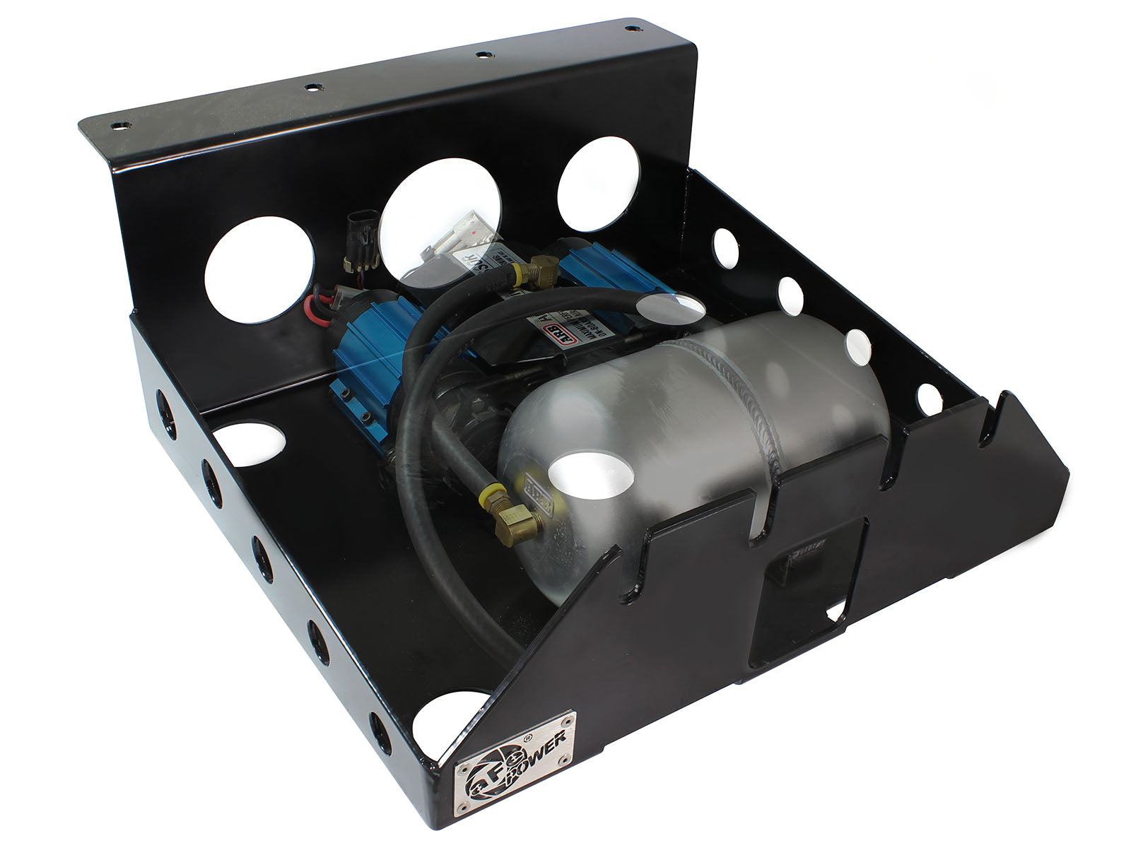 aFe Glide Guard On-Board Air Compressor Mount | Jeep Wrangler JK V6 3.6L-3.8L (07-14) (46-79001)