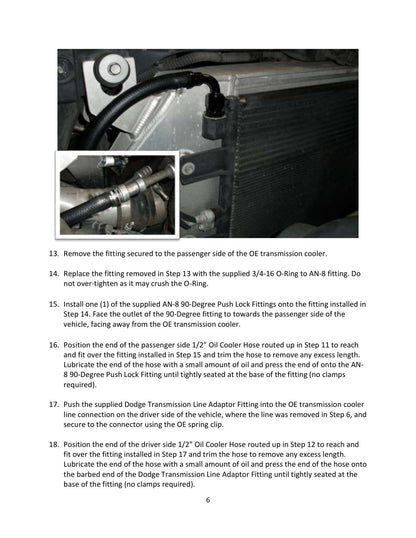 aFe Bladerunner Auto Trans Oil Cooler Kit | Ram Diesel Trucks L6 6.7L (10-12) (46-80005)