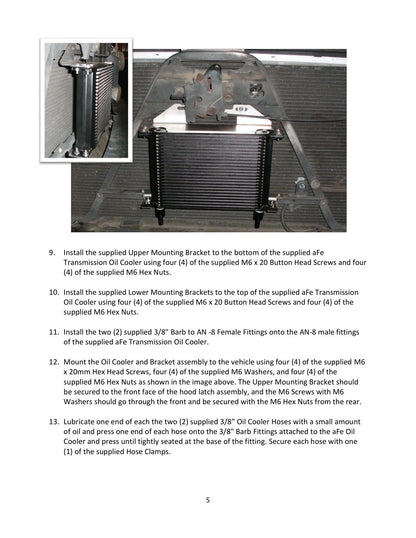 aFe Bladerunner Auto. Transmission Oil Cooler Kit 99-13 Chevrolet Silverado 1500