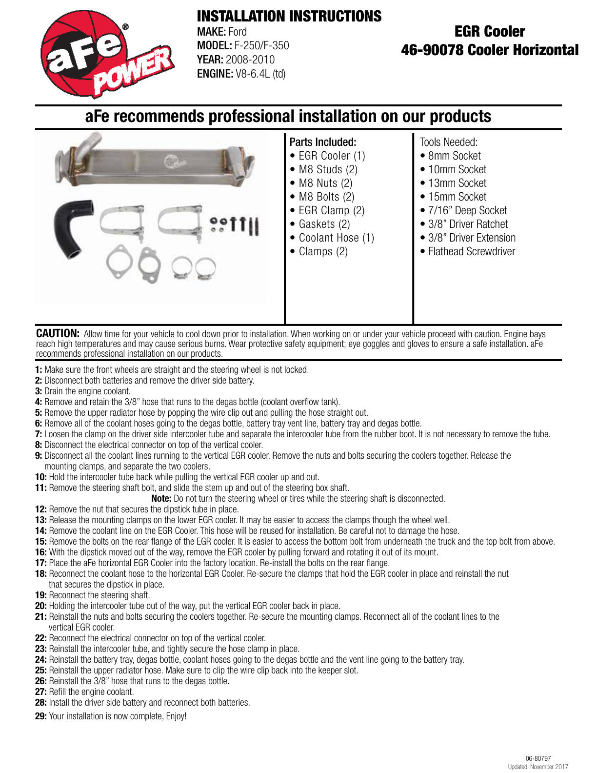 aFe HD EGR Cooler | Ford F-250/350 Super Duty (08-10) (46-90078)