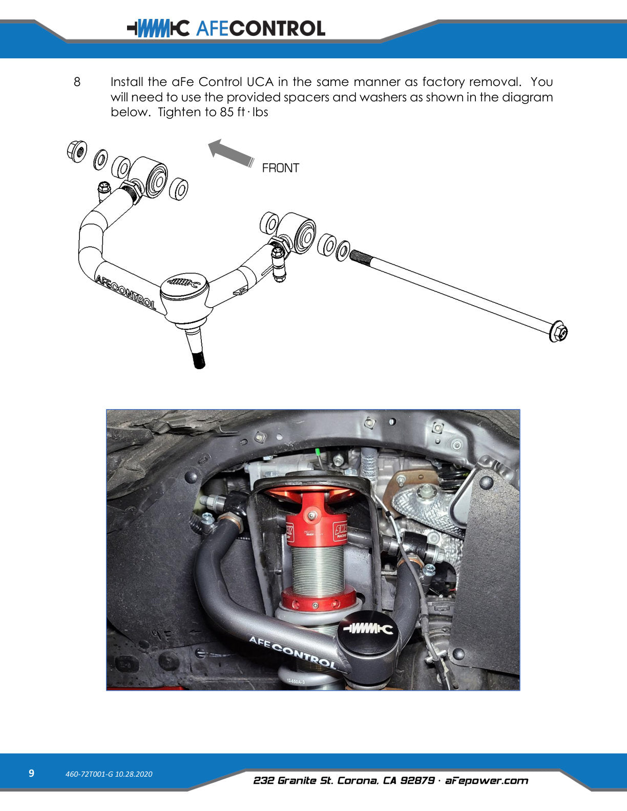 aFe Tubular Ball Joint Upper Control Arm Kit Gray | Toyota Tacoma (05-20) (460-72T001-G)