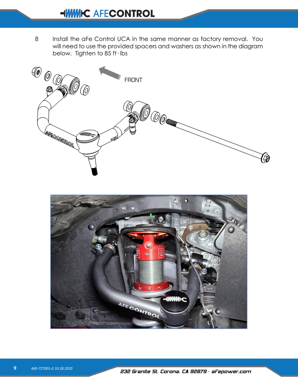 aFe Tubular Ball Joint Upper Control Arm Kit Gray | Toyota Tacoma (05-20) (460-72T001-G)
