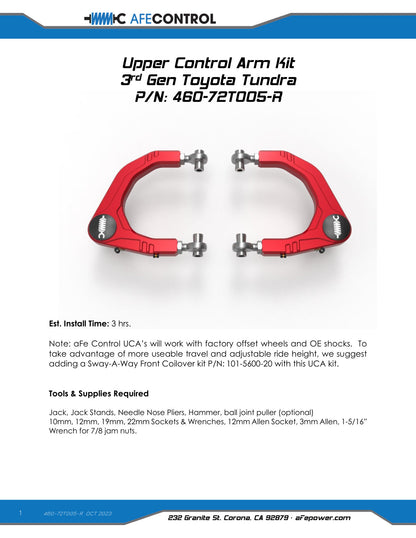 aFe Billet UCA | Toyota Tacoma (05-23) (460-72T005-R)