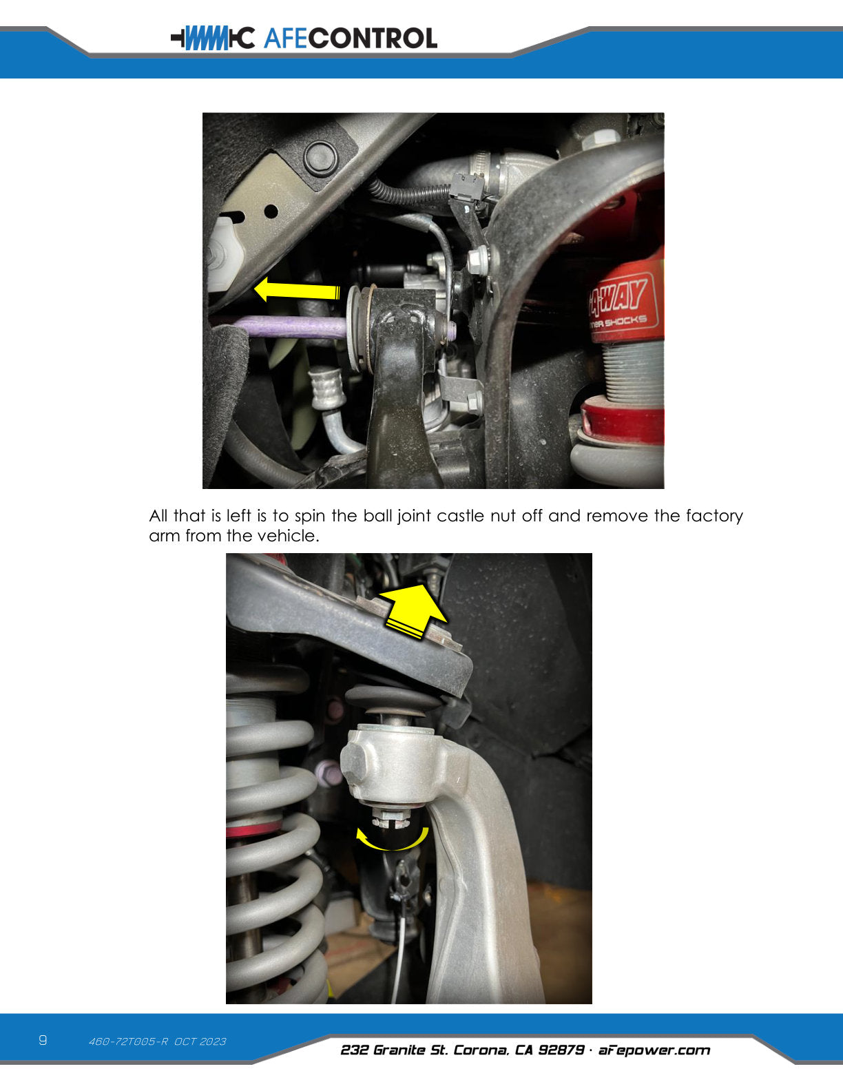 aFe Billet UCA | Toyota Tacoma (05-23) (460-72T005-R)