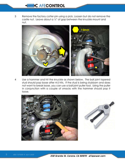 aFe Control Billet Uniball Upper Control Arm Kit | Toyota Tacoma (24-26) (460-72T006-R)