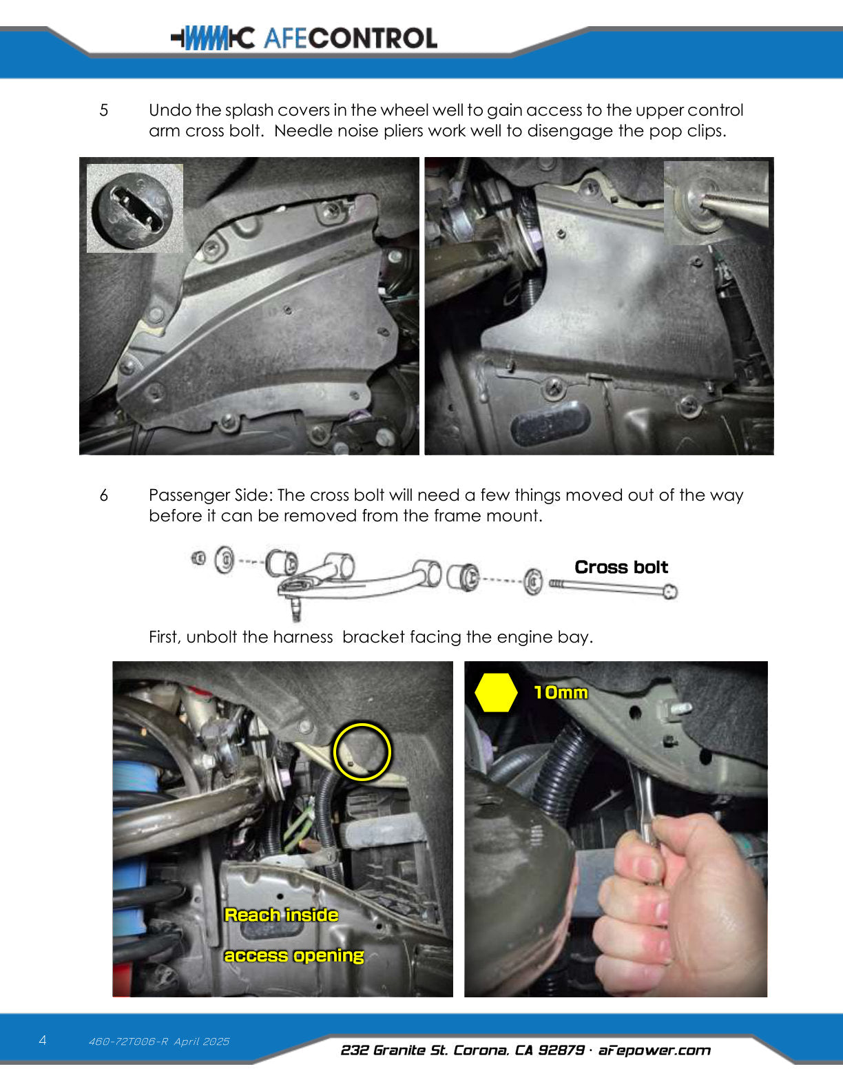 aFe Control Billet Uniball Upper Control Arm Kit | Toyota Tacoma (24-26) (460-72T006-R)