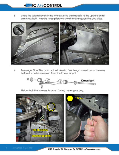 aFe Control Billet Uniball Upper Control Arm Kit | Toyota Tacoma (24-26) (460-72T006-R)