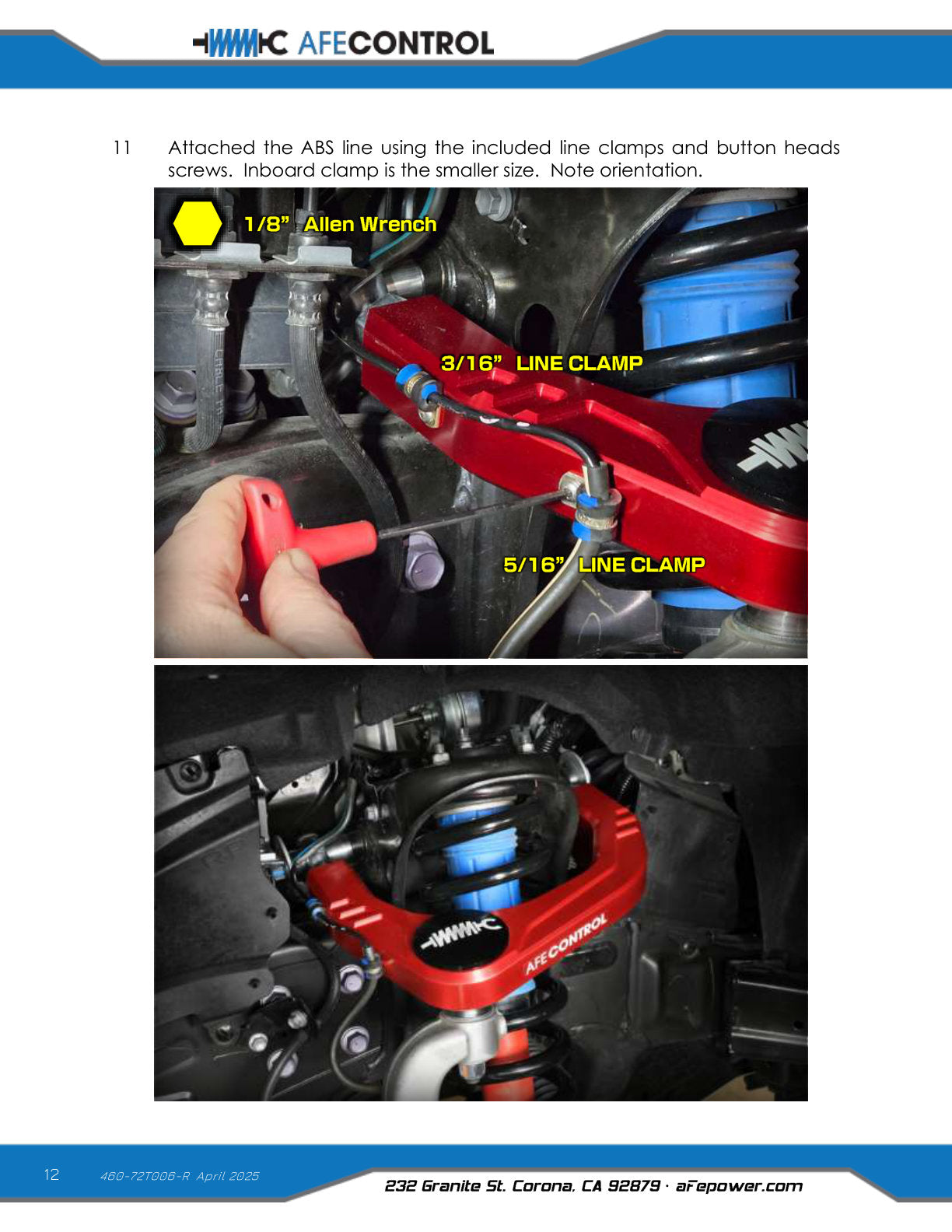 aFe Control Billet Uniball Upper Control Arm Kit | Toyota Tacoma (24-26) (460-72T006-R)
