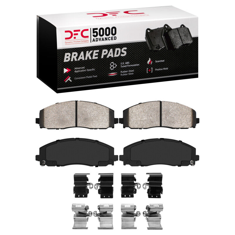 DFC 5000 Ceramic Brake Pads and Hardware Kit (FRONT): Jeep Gladiator (18-25)