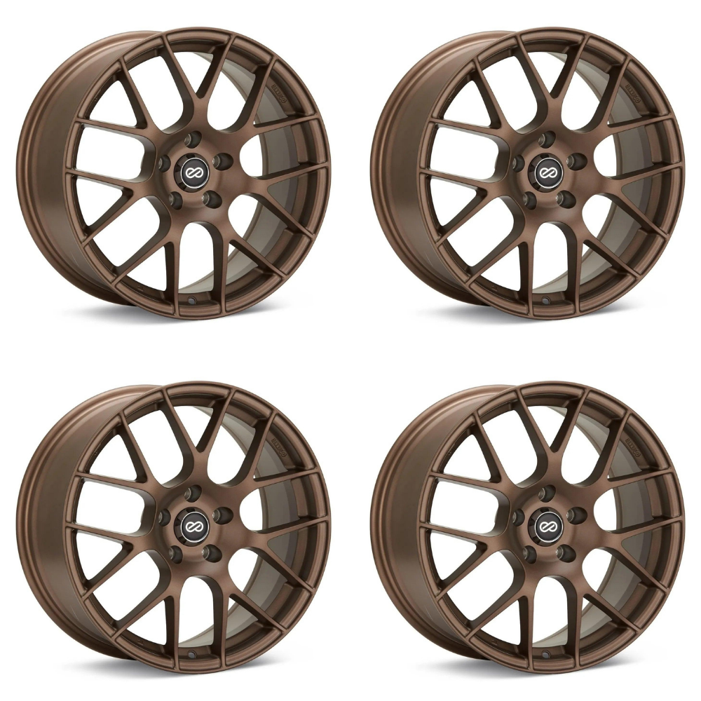 (set of 4) Enkei Raijin Matte Bronze | 18x8.5" +45mm | 5x100mm Wheels