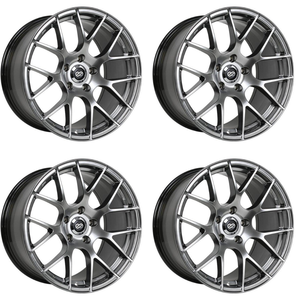 (set of 4) Enkei Raijin Hyper Silver | 19x8" +32mm | 5x120mm Wheel