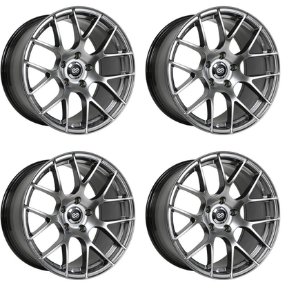 (set of 4) Enkei Raijin Hyper Silver | 19x8" +32mm | 5x120mm Wheel