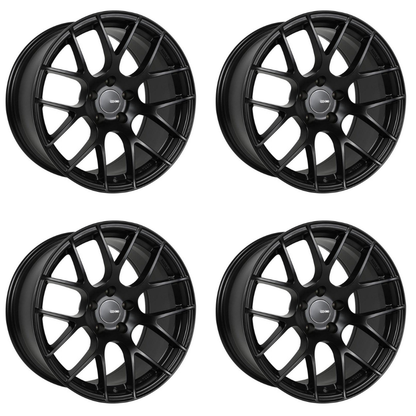 (set of 4) Enkei Raijin Black | 19x8" +42mm | 5x120mm Wheel