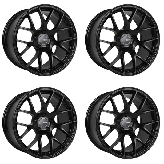 (set of 4) Enkei Raijin Black | 19x8" +42mm | 5x120mm Wheel