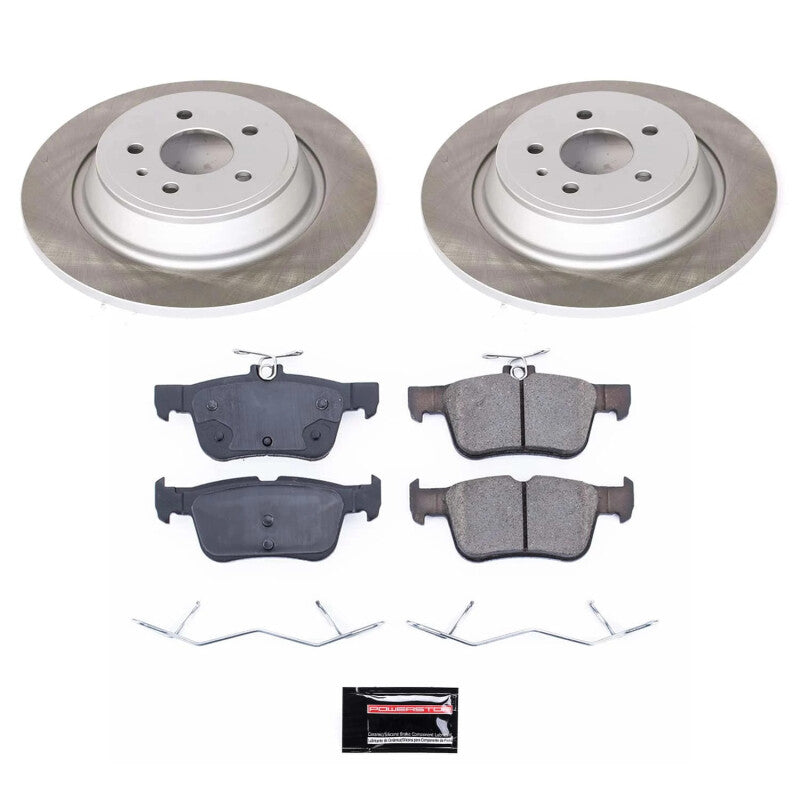PowerStop 13-16 Lincoln MKZ Rear Semi-Coated Rotor Kit (SC6817)