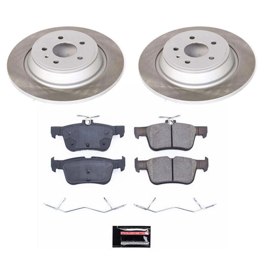 PowerStop 13-16 Lincoln MKZ Rear Semi-Coated Rotor Kit (SC6817)