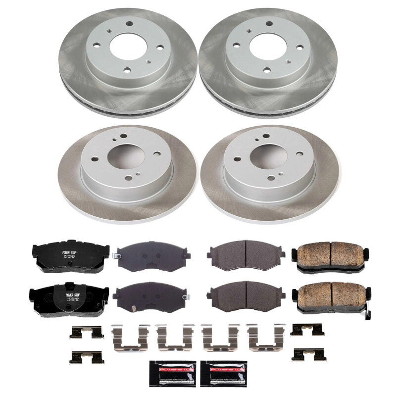 PowerStop 91-96 Infiniti G20 Front and Rear Semi-Coated Rotor Kit (SC9173)