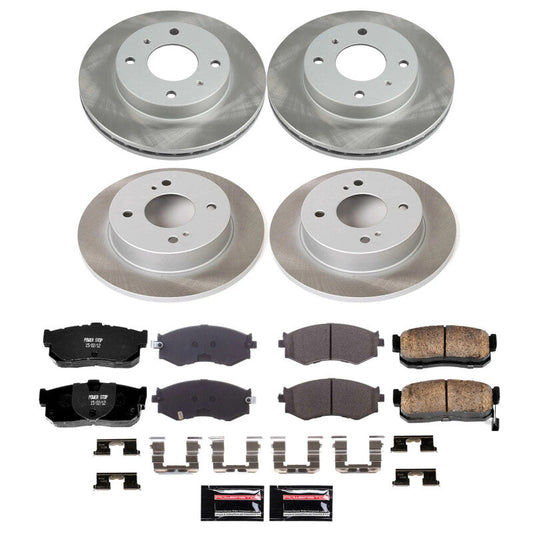 PowerStop 91-96 Infiniti G20 Front and Rear Semi-Coated Rotor Kit (SC9173)