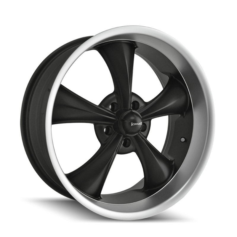 (set of 4) Ridler Wheels 695 Matte Black Machined | 18x8" +0mm | 5x120.65mm Wheels