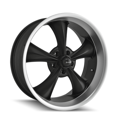 (set of 4) Ridler Wheels 695 Matte Black Machined | 17x8" +0mm | 5x120.65mm Wheels