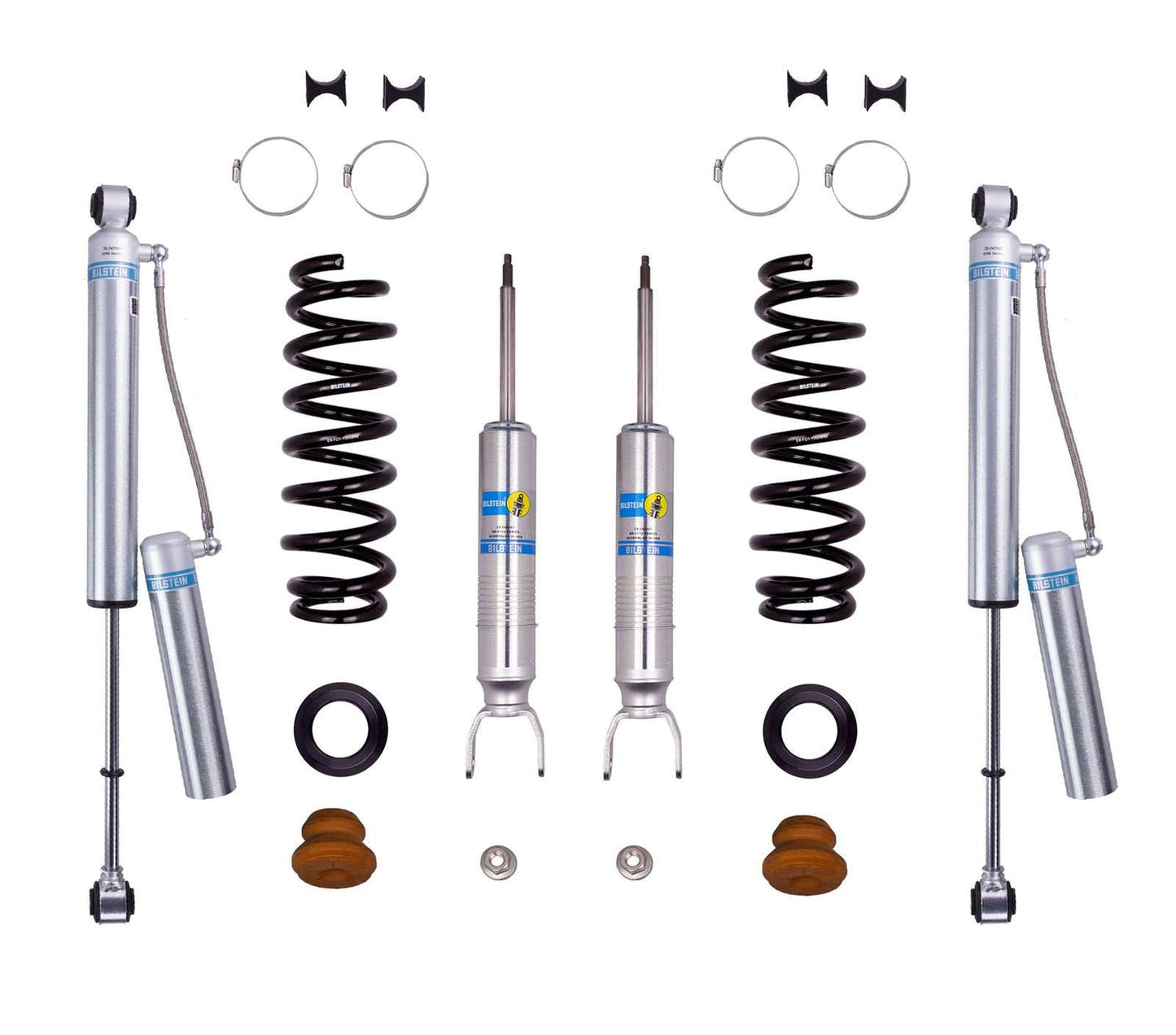 Bilstein 6112 Strut & Spring + Rear B8 5160 Reservoir Shocks Set w/0-2.8" lift - 2009-2018 Ram 1500 4WD