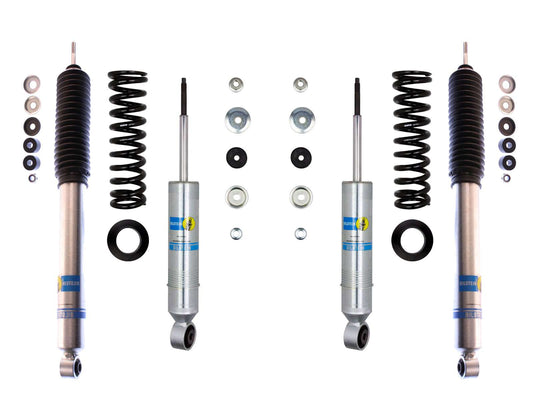 Bilstein 6112 Strut & Spring + Rear B8 5100 Shocks Set - 2000-2006 Toyota Tundra 4WD RWD