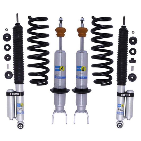 Bilstein 6112 Strut & Spring + Rear B8 5160 Reservoir Shocks Set - 2019-2024 Ram 1500 4WD RWD
