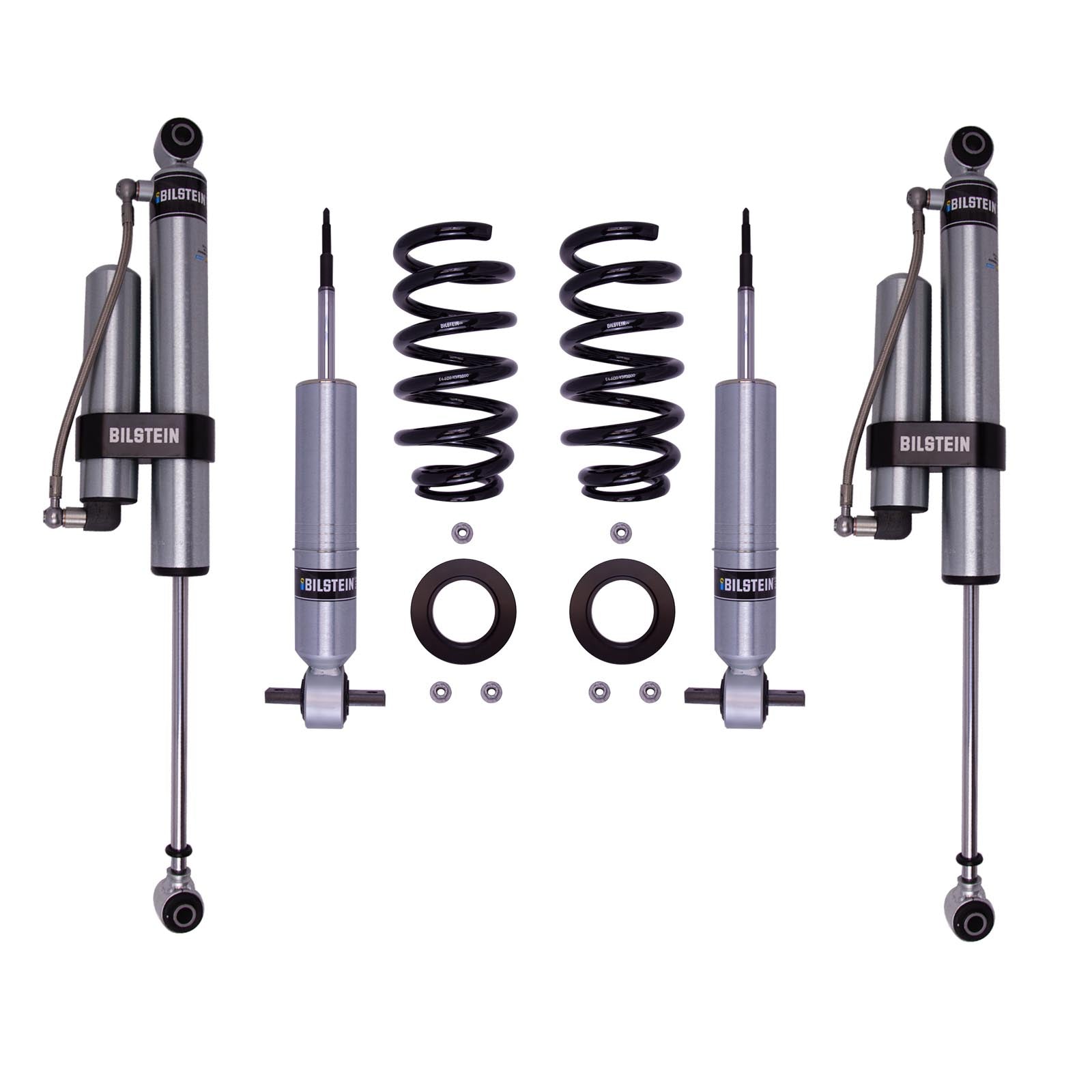 Bilstein 6112 Strut & Spring + Rear B8 5160 Reservoir Shocks Set w/0-1.85" lift - 2014-2018 Chevrolet Silverado 1500 4WD RWD V8 Crew Cab