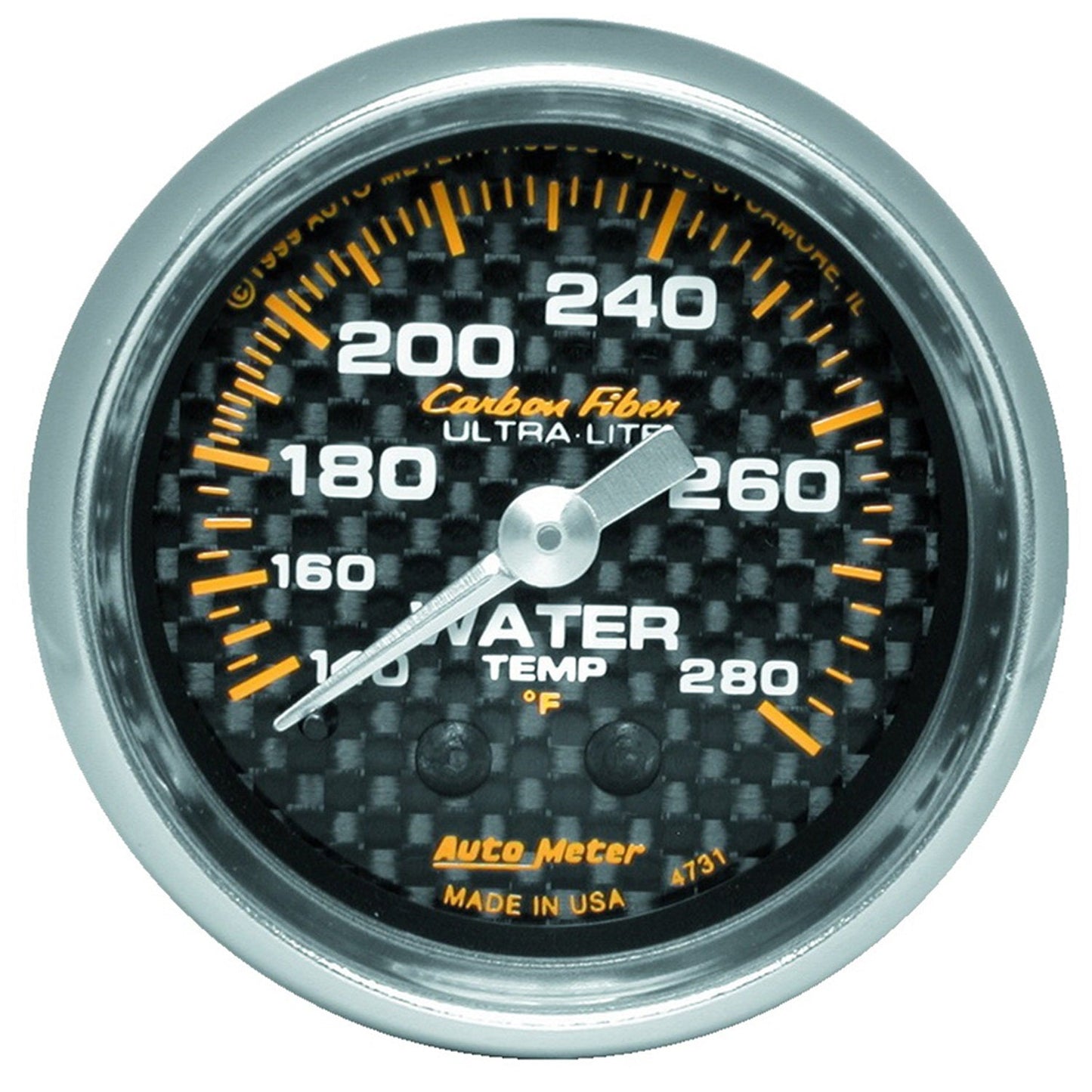 AutoMeter Carbon Fiber 52mm WaterTemperature Gauge (4731)