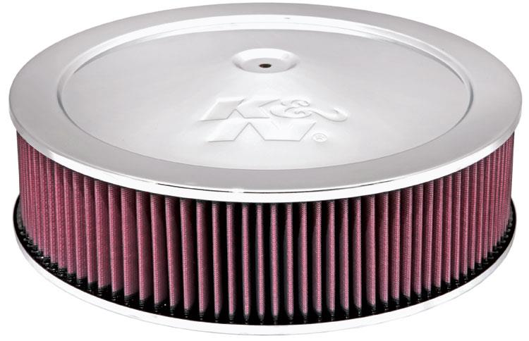 K&N 60-1290 Round Air Filter Assembly For Increase Horsepower -Washable/Reusable
