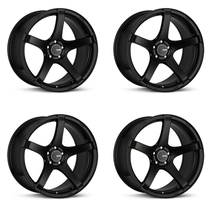 (set of 4) Enkei Kojin Matte Black | 18x8" +32mm | 5x120mm Wheels
