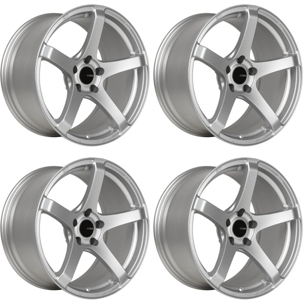 (set of 4) Enkei Kojin Matte Silver | 18x8" +32mm | 5x120mm Wheel