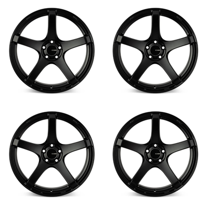 (set of 4) Enkei Kojin Matte Black | 18x8.5" +50mm | 5x114.3mm Wheels