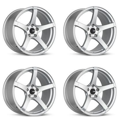 (set of 4) Enkei Kojin Matte Silver | 18x9.5" +30mm | 5x114.3mm Wheels