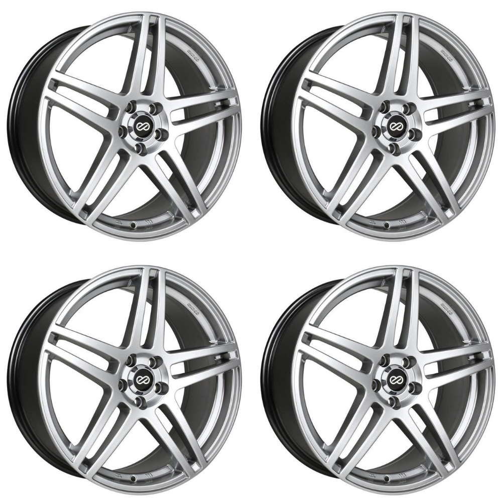 (set of 4) Enkei RSF5 Hyper Silver | 16x7" +38mm | 5x100mm Wheel