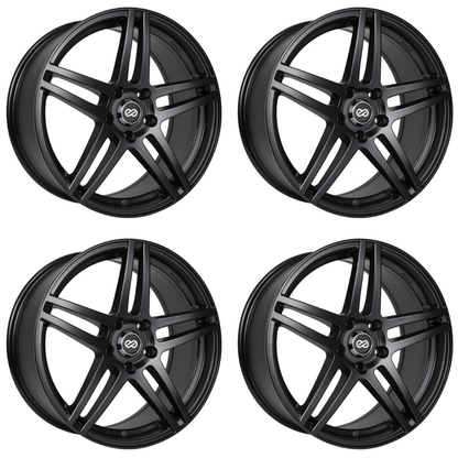 (set of 4) Enkei RSF5 Matte Black | 17x7.5" +40mm | 5x114.3mm Wheel
