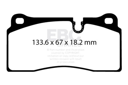 EBC 2018+ BMW M2 Competition 3.0TT Redstuff Rear Brake Pads | BMW M2 (15-21) (DP32425C)