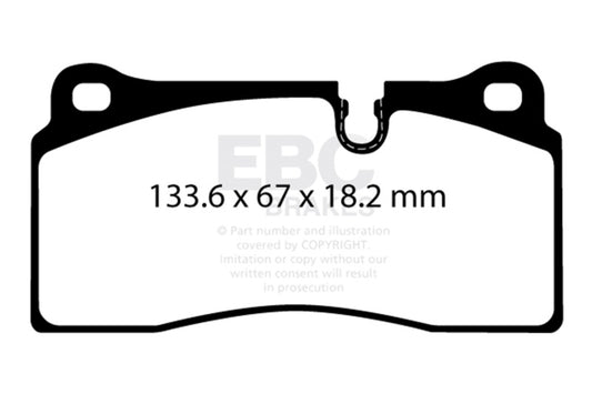 EBC 2018+ BMW M2 Competition 3.0TT Redstuff Rear Brake Pads | BMW M2 (15-21) (DP32425C)