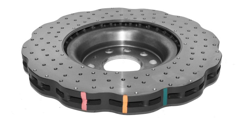 DBA Front 4000 Series Cross Drilled Rotor w/ Silver Hat | Volkswagen Golf R (15-20) (DBA42830WSLVXD)