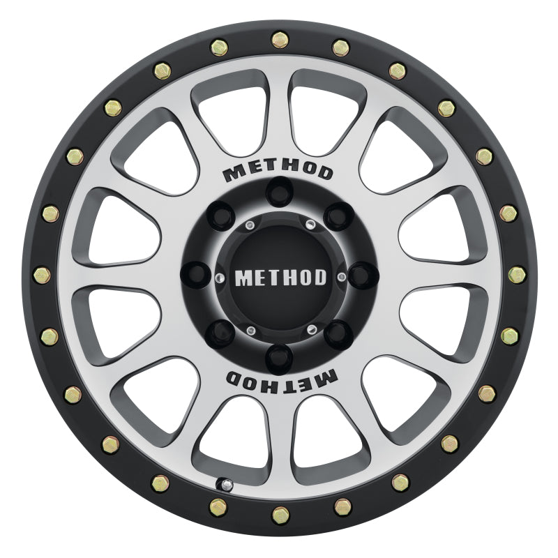 Method MR305 NV Machined - Matte Black Lip | 17x8.5" +0mm | 8x6.5mm Wheel